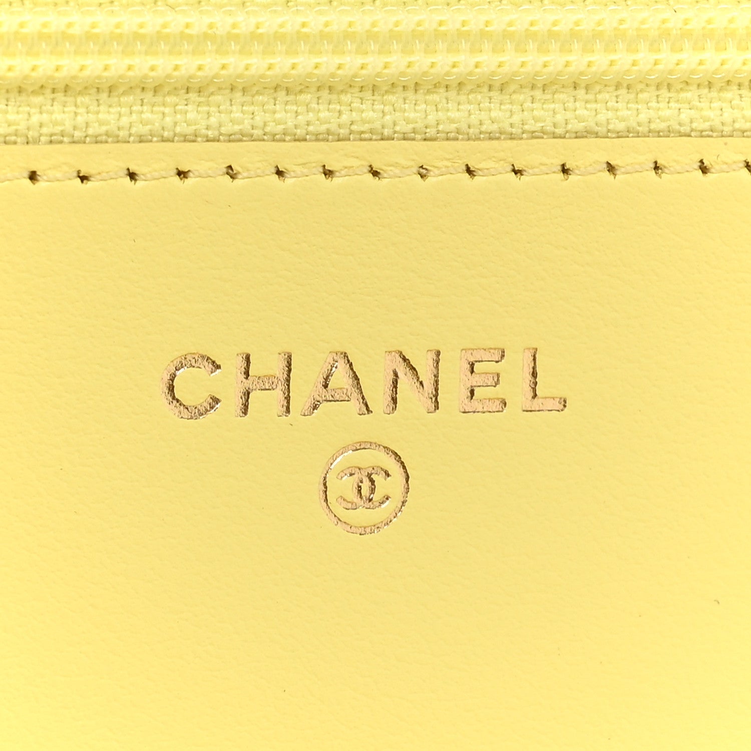 Chanel Denim Quilted Coco Wallet On Chain WOC Yellow 8 of 15