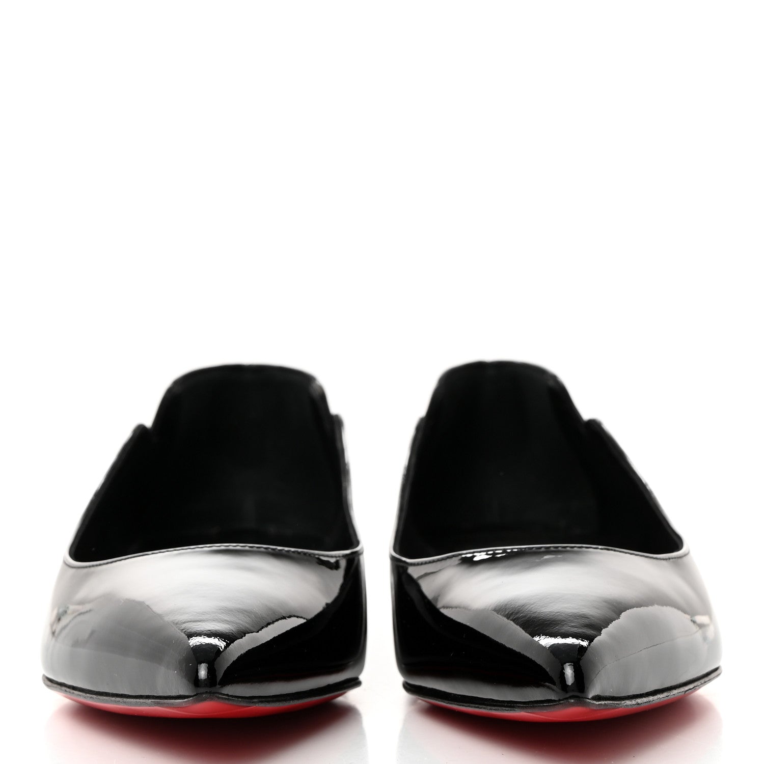 Christian Louboutin Patent Hot Chickita Flats 37.5 Black 2 of 7
