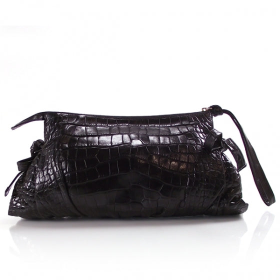 Gucci Alligator Hysteria Clutch Black 2 of 9