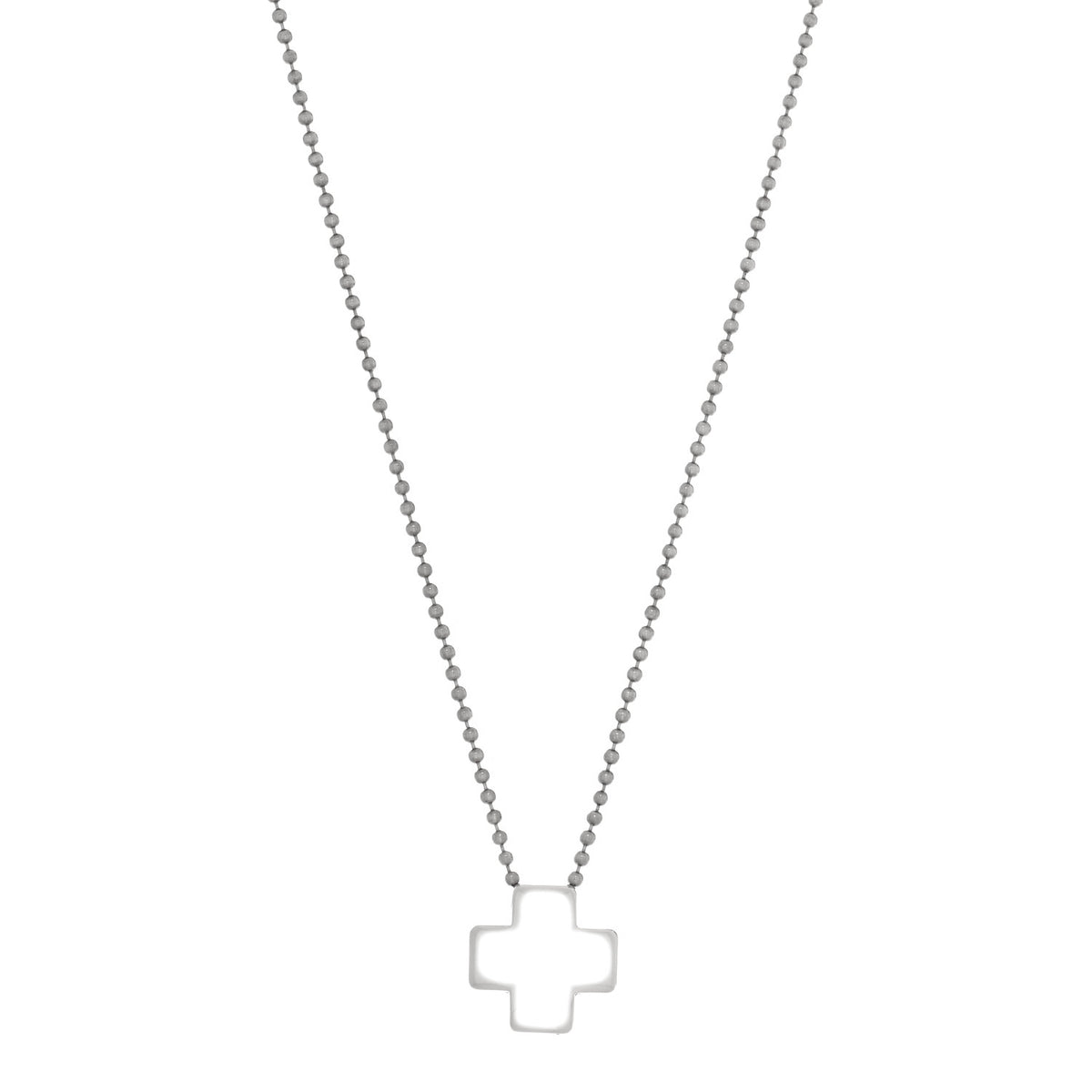 Tiffany Sterling Silver Square Cross Pendant Necklace 1 of 4