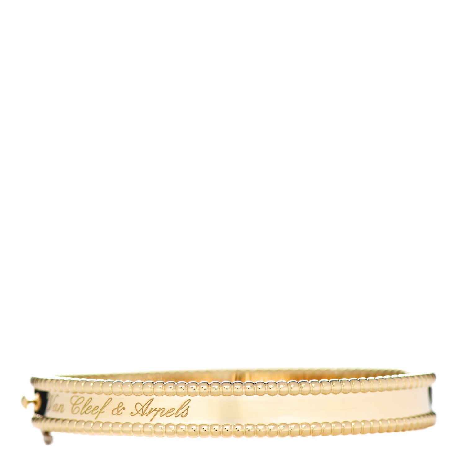 Van Cleef & Arpels 18K Yellow Gold Perlee Signature Bangle Bracelet S 2 of 4