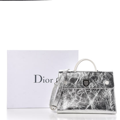 Christian Dior Metallic Calfskin Large Diorever Flap Silver 19 of 19