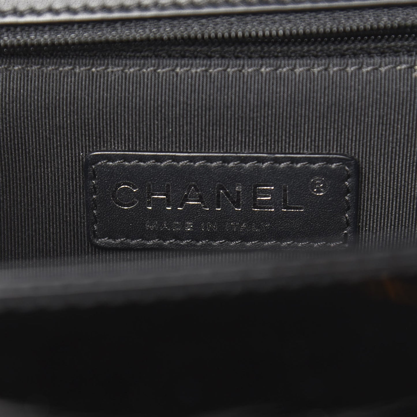 Patent Quilted Large Boy Flap Black