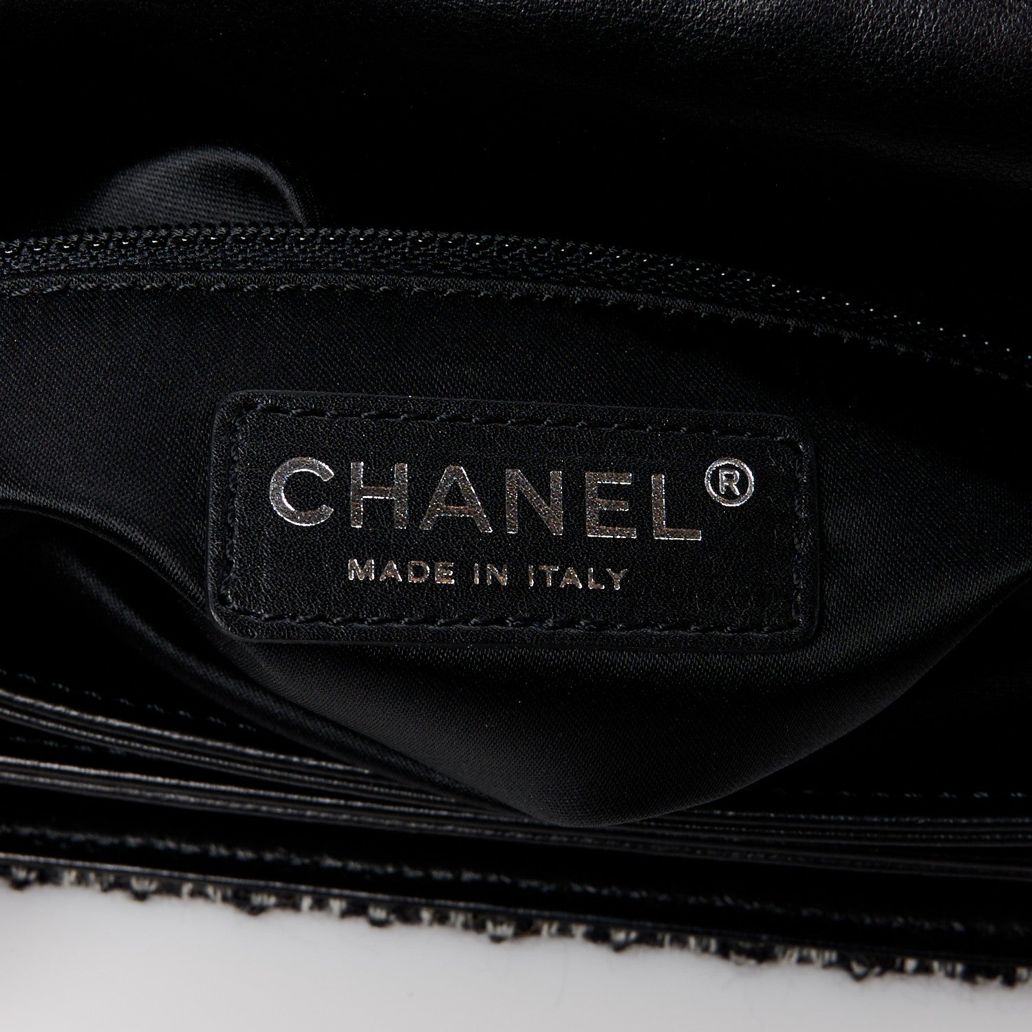 Chanel Sequin Tweed Icons Large Accordion 3 Flap Black 8 of 13