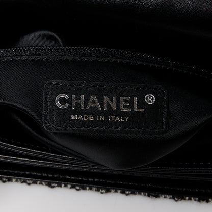 Chanel Sequin Tweed Icons Large Accordion 3 Flap Black 8 of 13