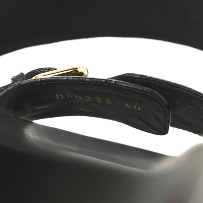 Louis Vuitton Lambskin Embossed Monogram Bom Dia Flat Mule Sandals 40 Black 9 of 10