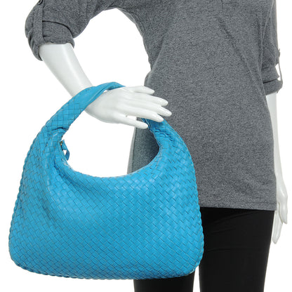 Bottega Veneta Nappa Intrecciato Medium Veneta Hobo Turquoise 2 of 9