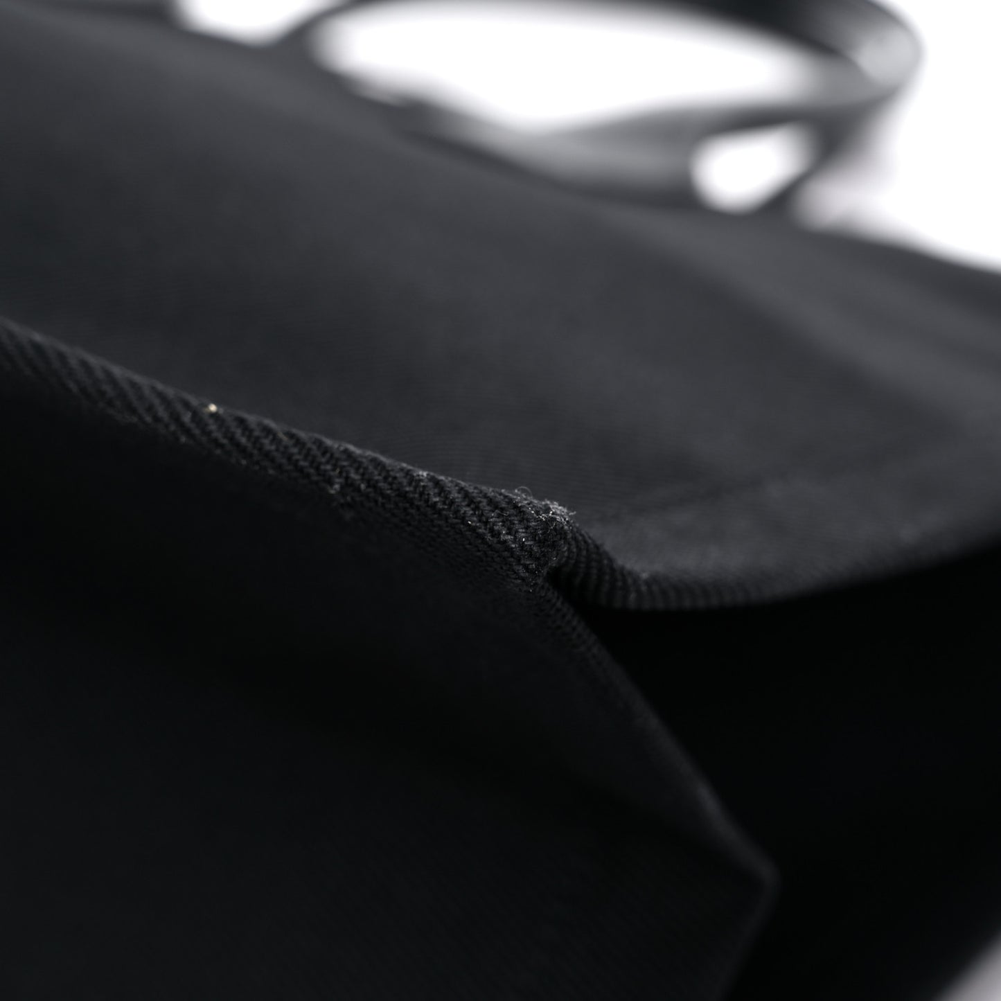 Linen Calfskin Rive Gauche Tote Black