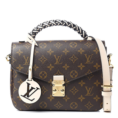 Louis Vuitton Monogram Braided Pochette Metis Creme Beige 1 of 9