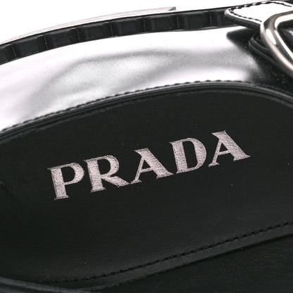 Prada Spazzolato Mary Jane T Strap 40mm Loafers 40 Black 8 of 9