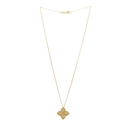 Roberto Coin 18K Yellow Gold Large Princess Flower Pendant Necklace 3 of 5