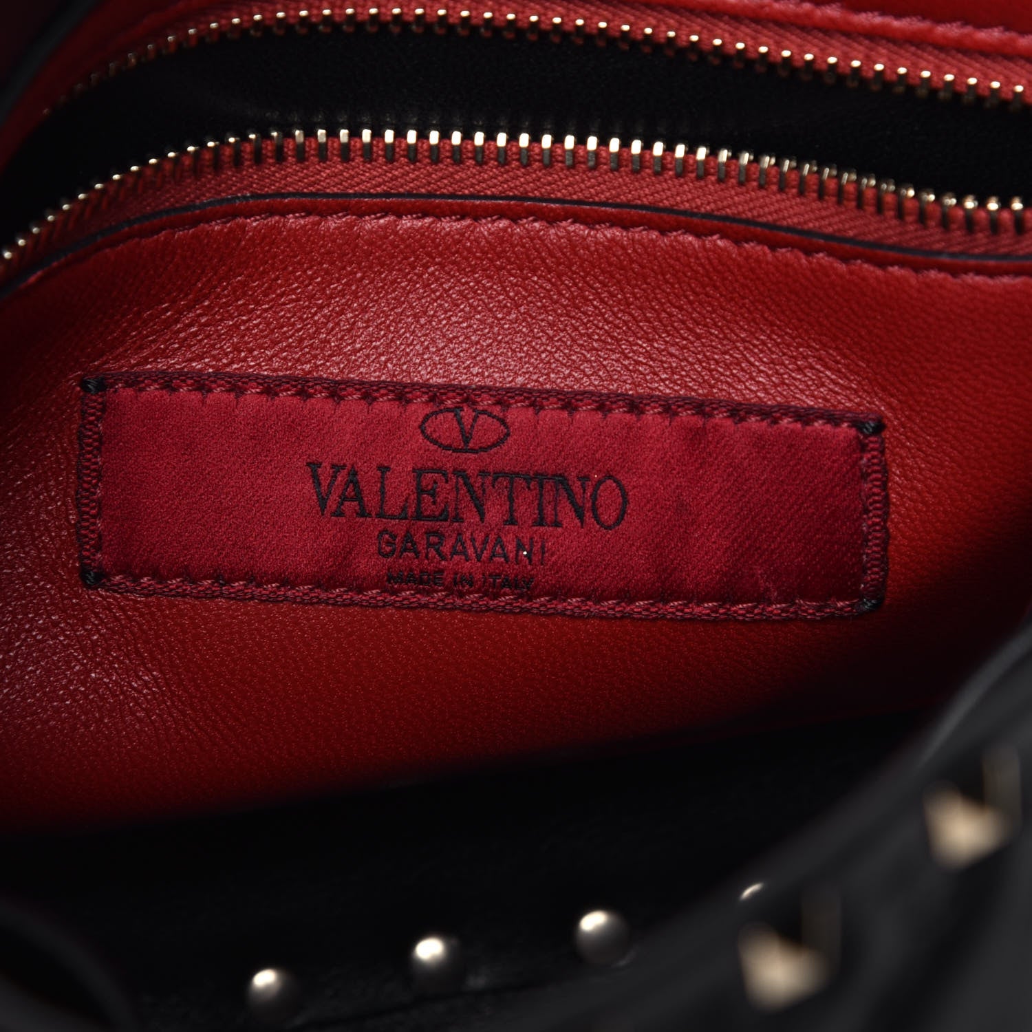 Valentino Garavani Lambskin Medium Rockstud Spike Shoulder Bag Black 7 of 9