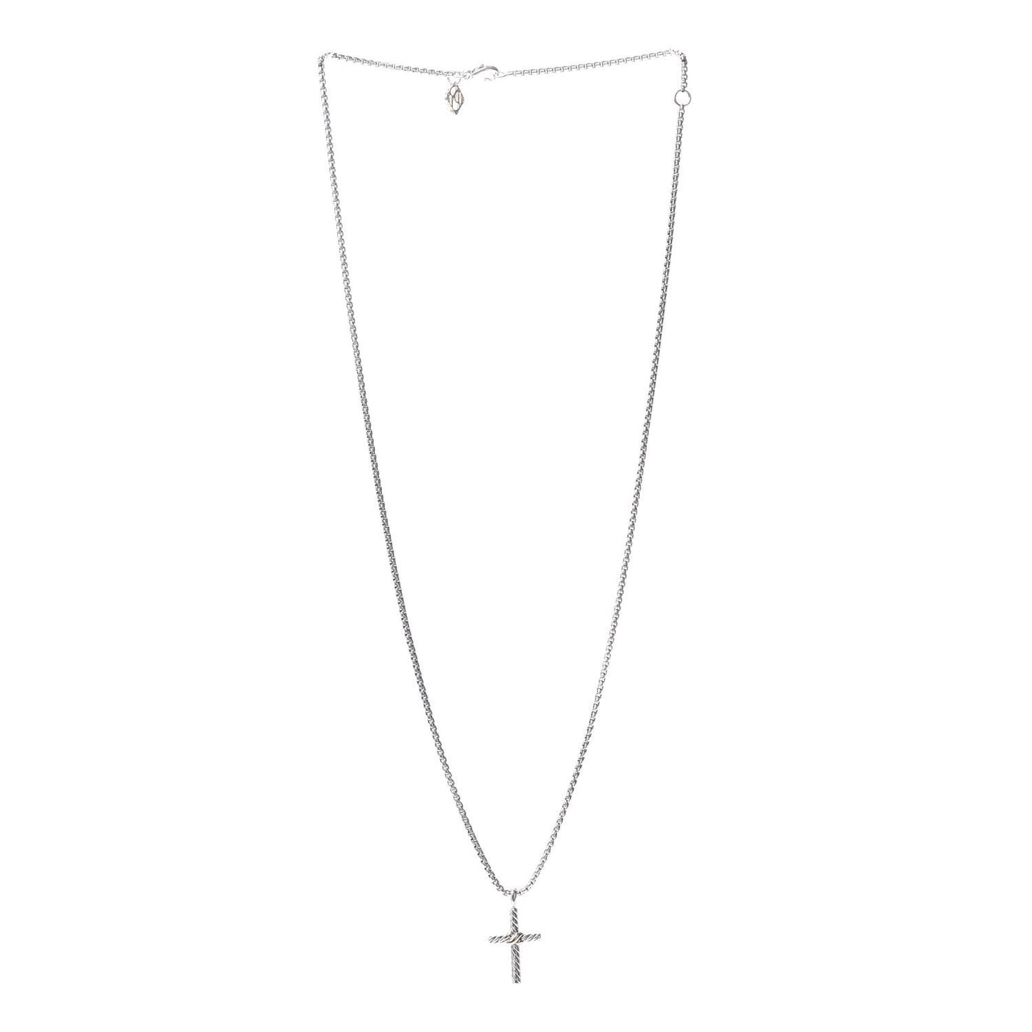 Sterling Silver 14K Yellow Gold Cross Pendant Necklace