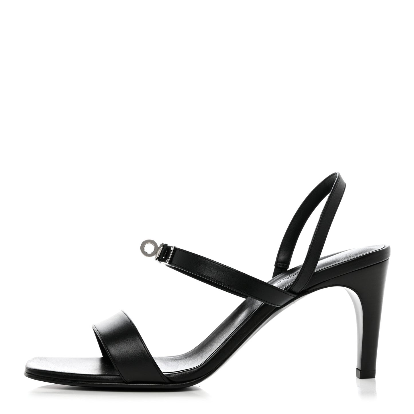 Calfskin Glamour 75 Sandals 40 Black
