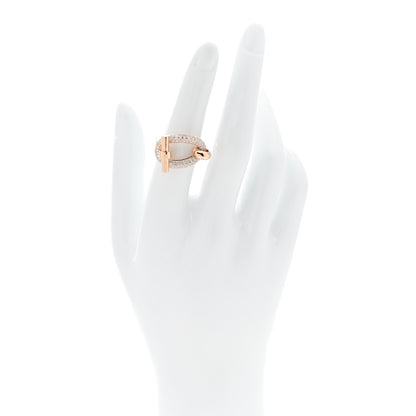 Hermes 18K Rose Gold Diamond Adage Ring 51 5.75 2 of 6