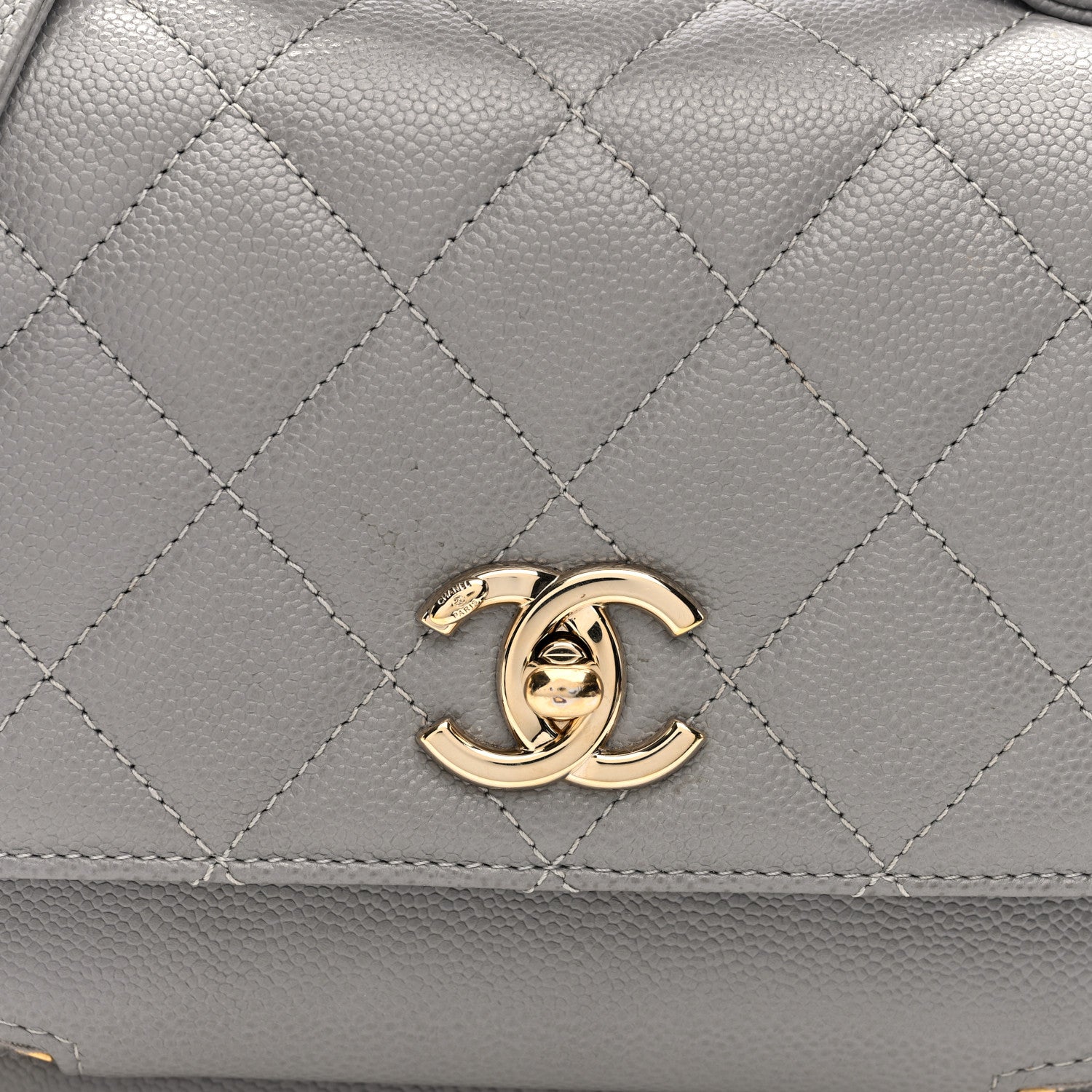 Chanel Caviar Quilted Small Business Affinity Flap Grey 8 of 10