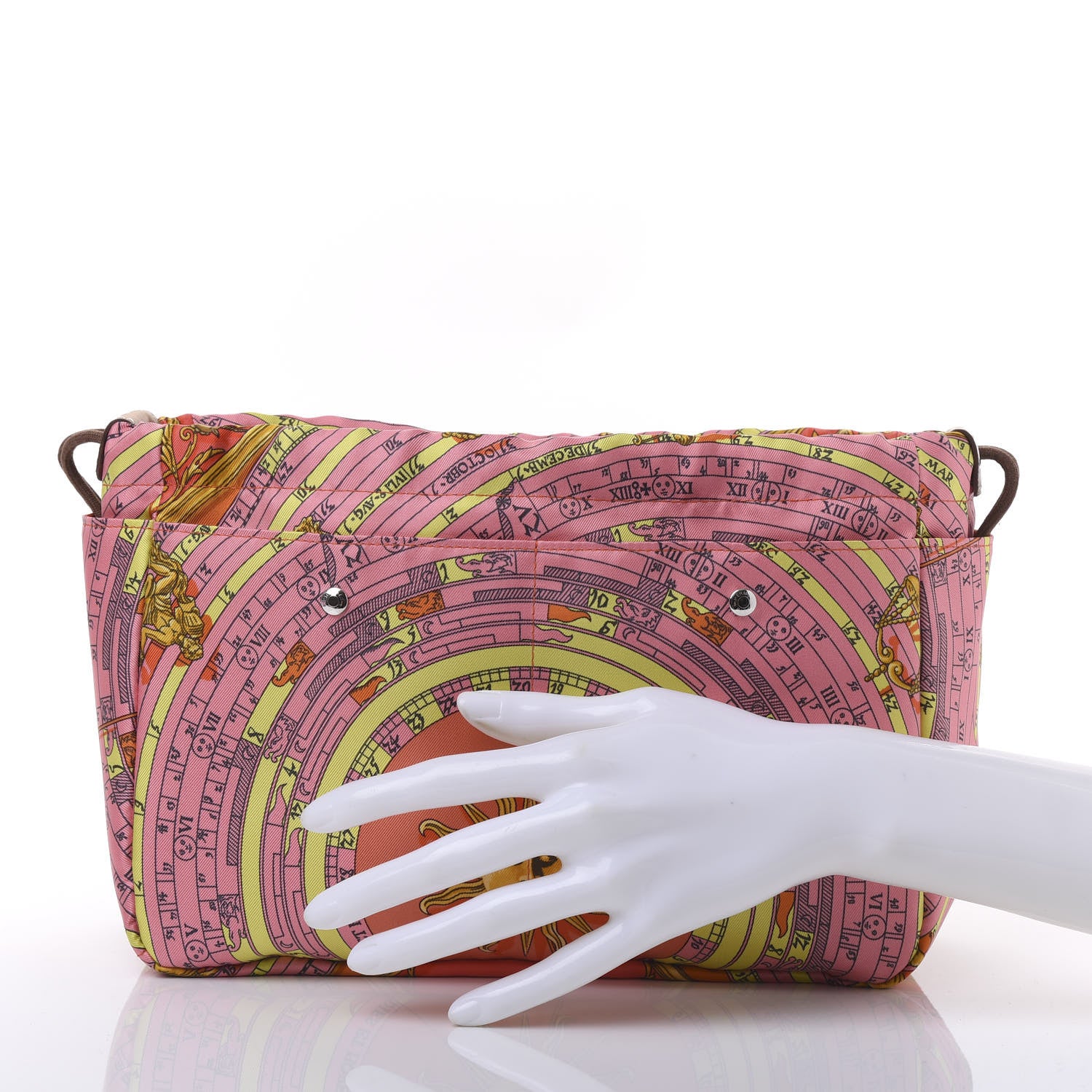 Hermes Silk Barenia Astrologie Fourbi 25 MM Pouch Pink Fauve 2 of 11