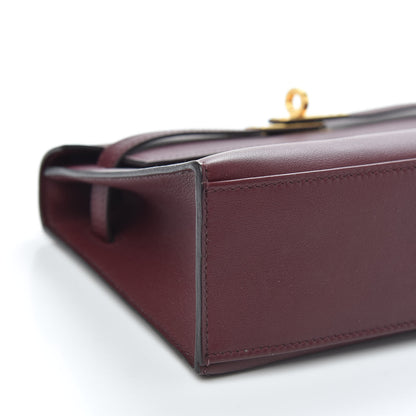 Hermes Swift Kelly Pochette Clutch Bordeaux 8 of 10