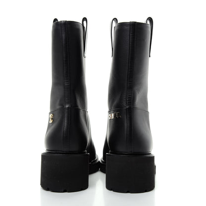 Chanel Calfskin CC Ankle Boots 39 Black 7 of 12