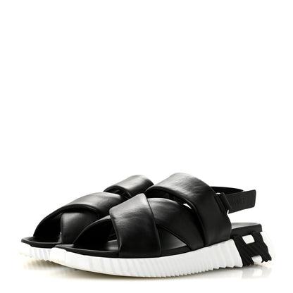 Hermes Calfskin Womens Electric Sandals 40 Black 4 of 10