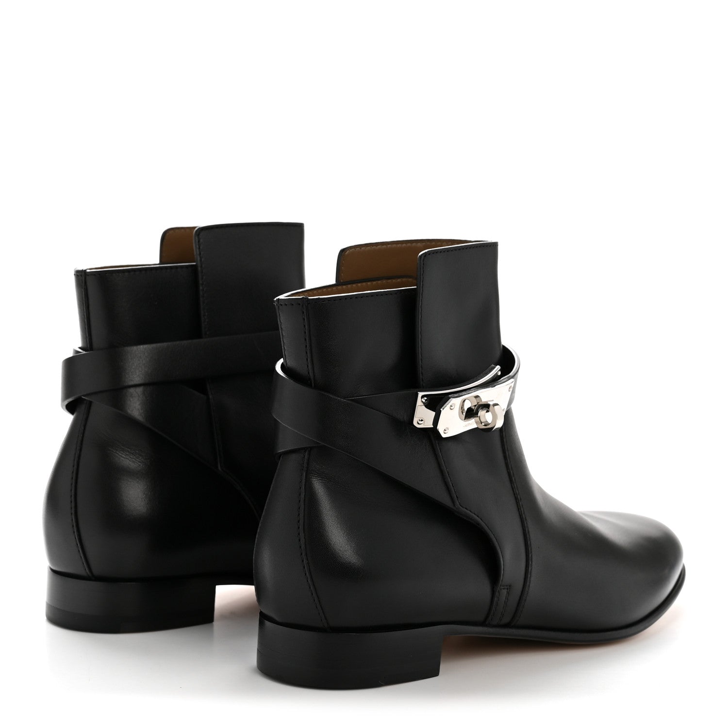 Hermes Calfskin Neo Low Boots 37 Black 5 of 11