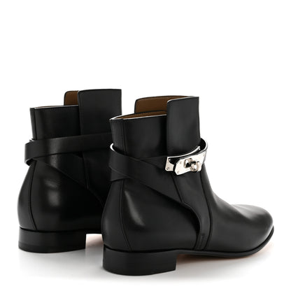 Hermes Calfskin Neo Low Boots 37 Black 5 of 11