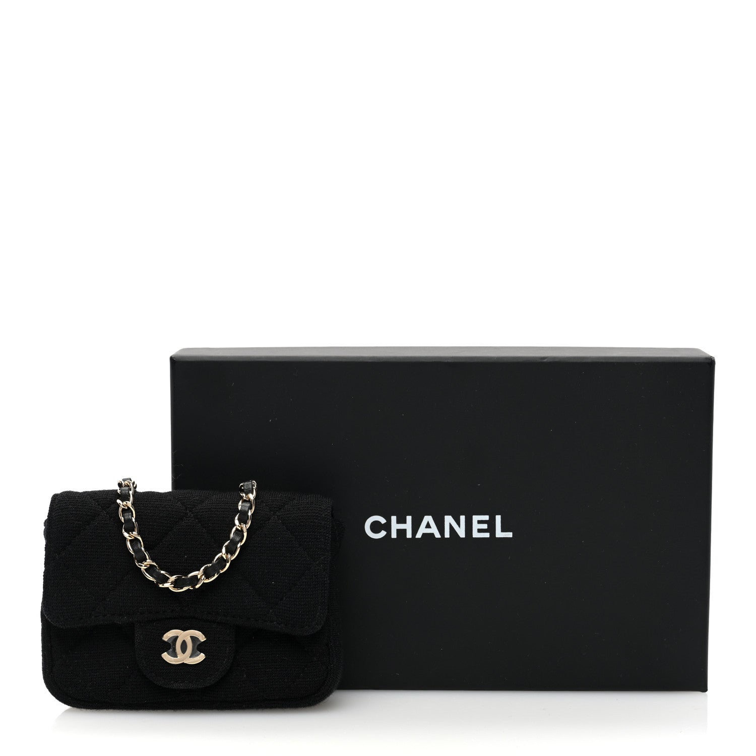 Chanel Jersey Quilted Belt Bag Black 11 of 11