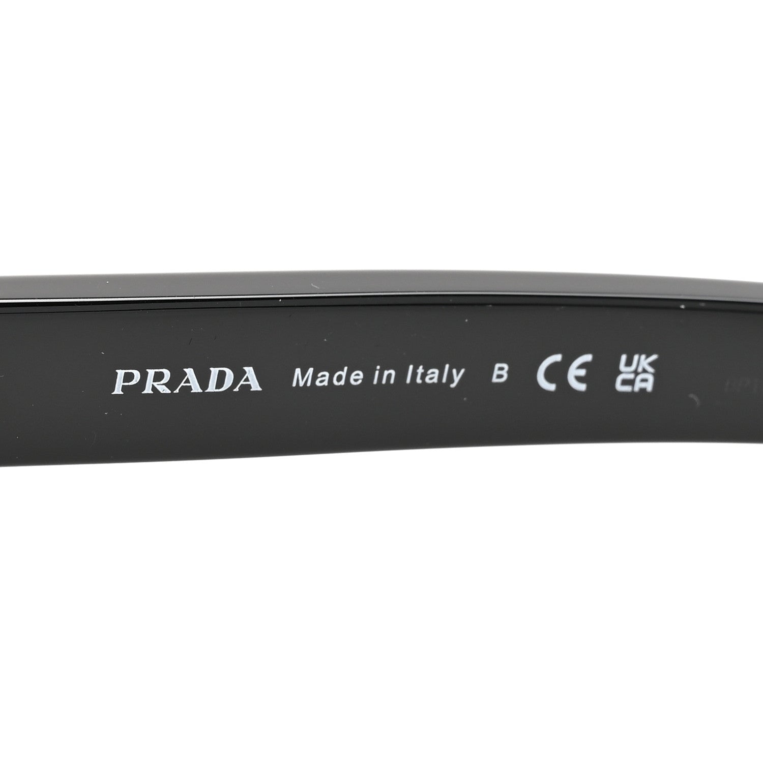 Prada Acetate Rectangular Sunglasses SPR D07 Black 6 of 8