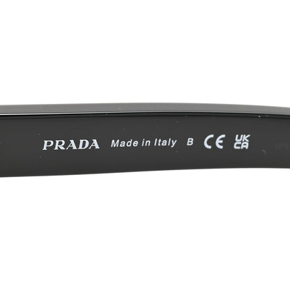 Prada Acetate Rectangular Sunglasses SPR D07 Black 6 of 8