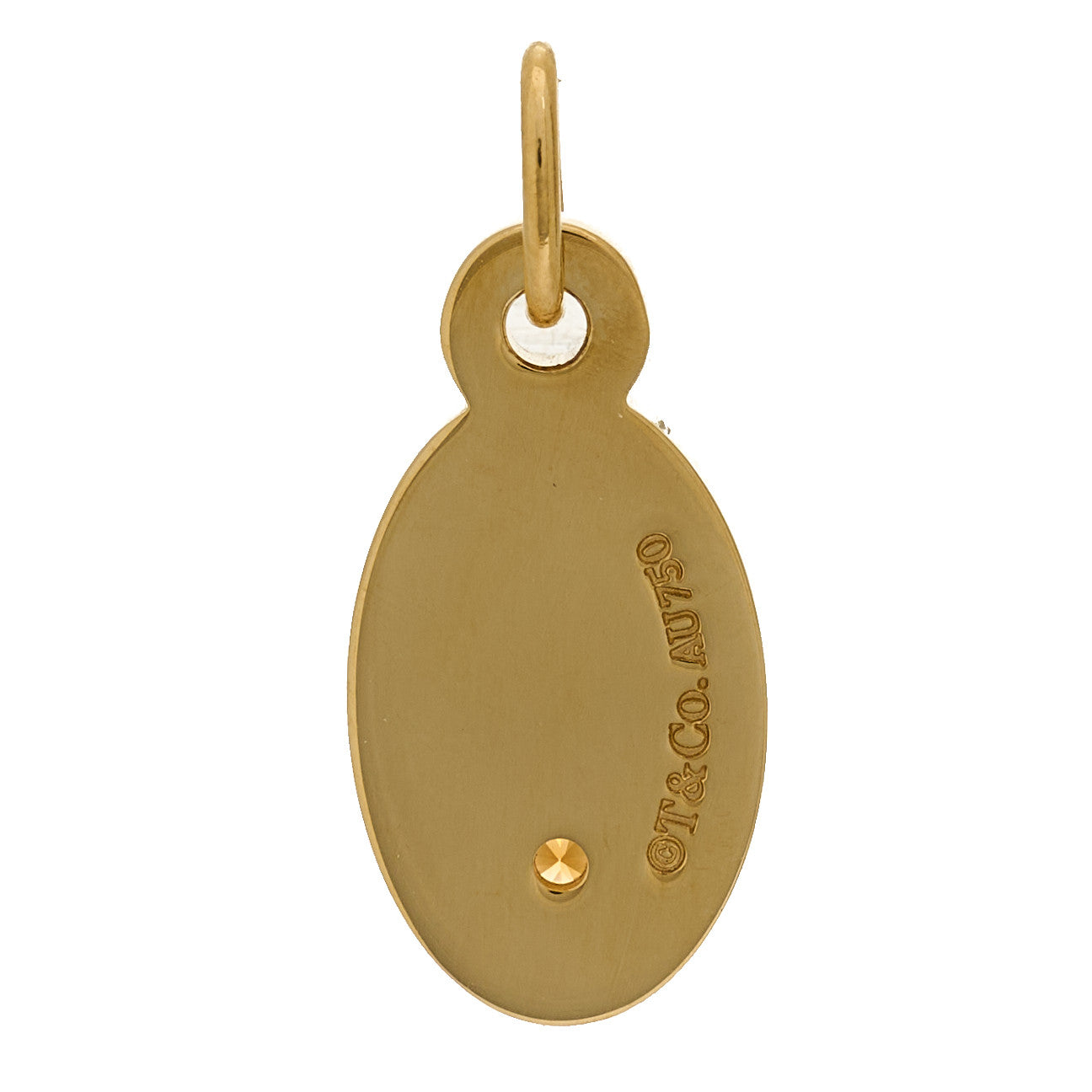 18K Yellow Gold Citrine Oval Charm