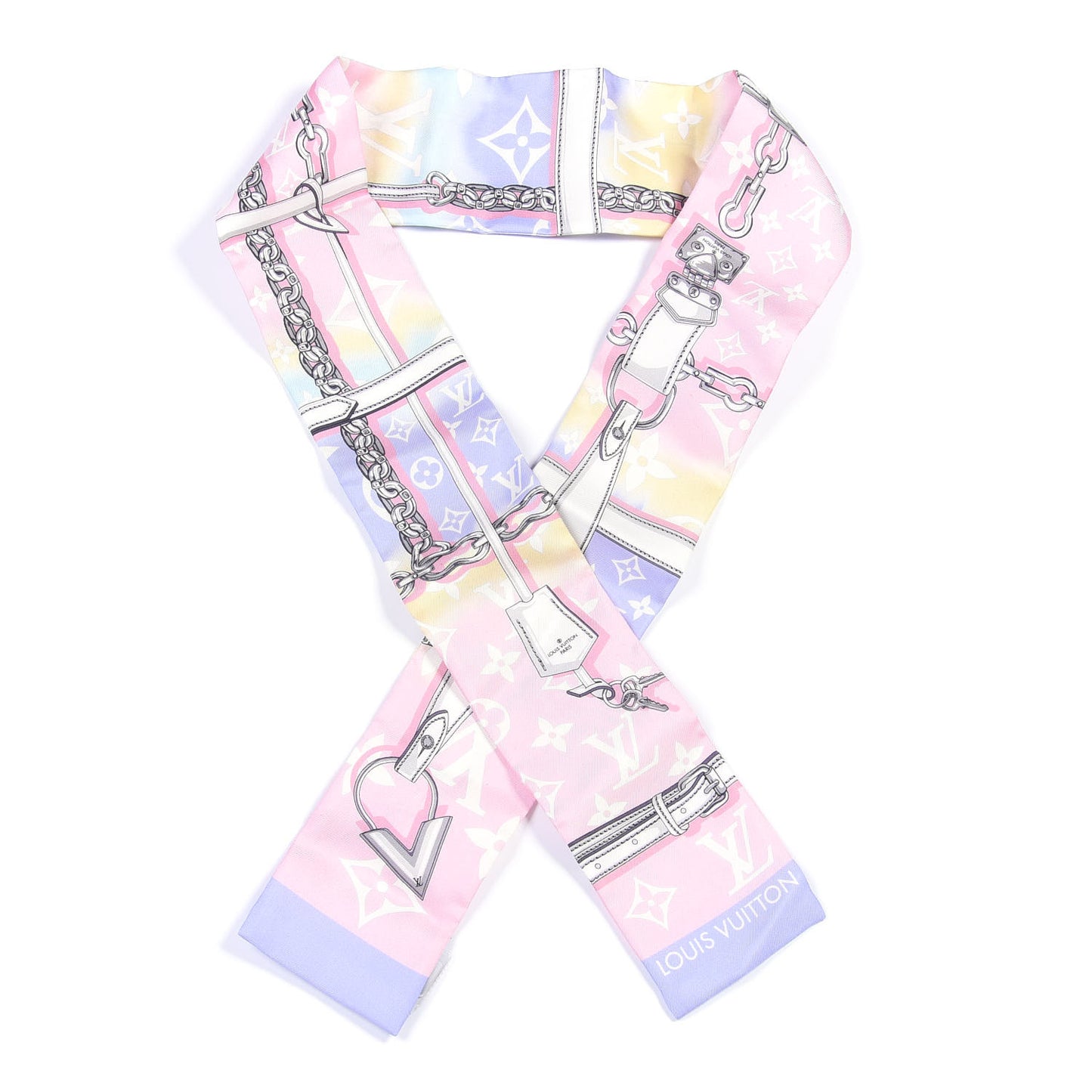 Silk Monogram Escale Confidential Bandeau Pink