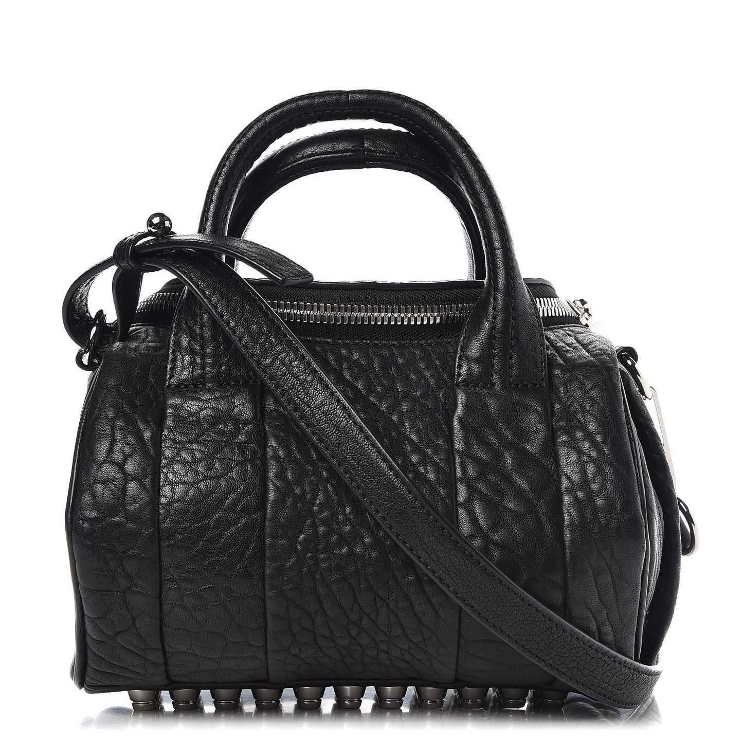 Pebbled Lambskin Mini Rockie Black Rhodium Hardware