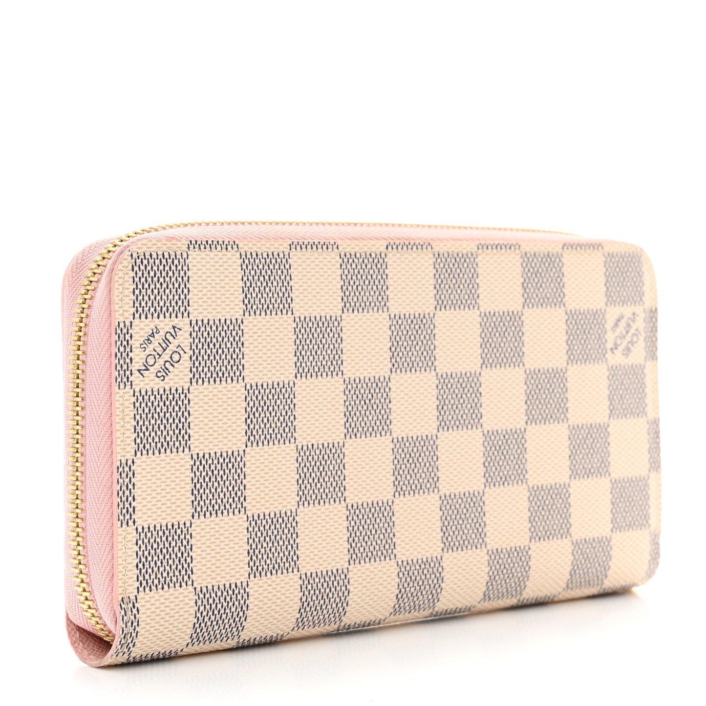 Damier Azur Zippy Wallet Rose Ballerine