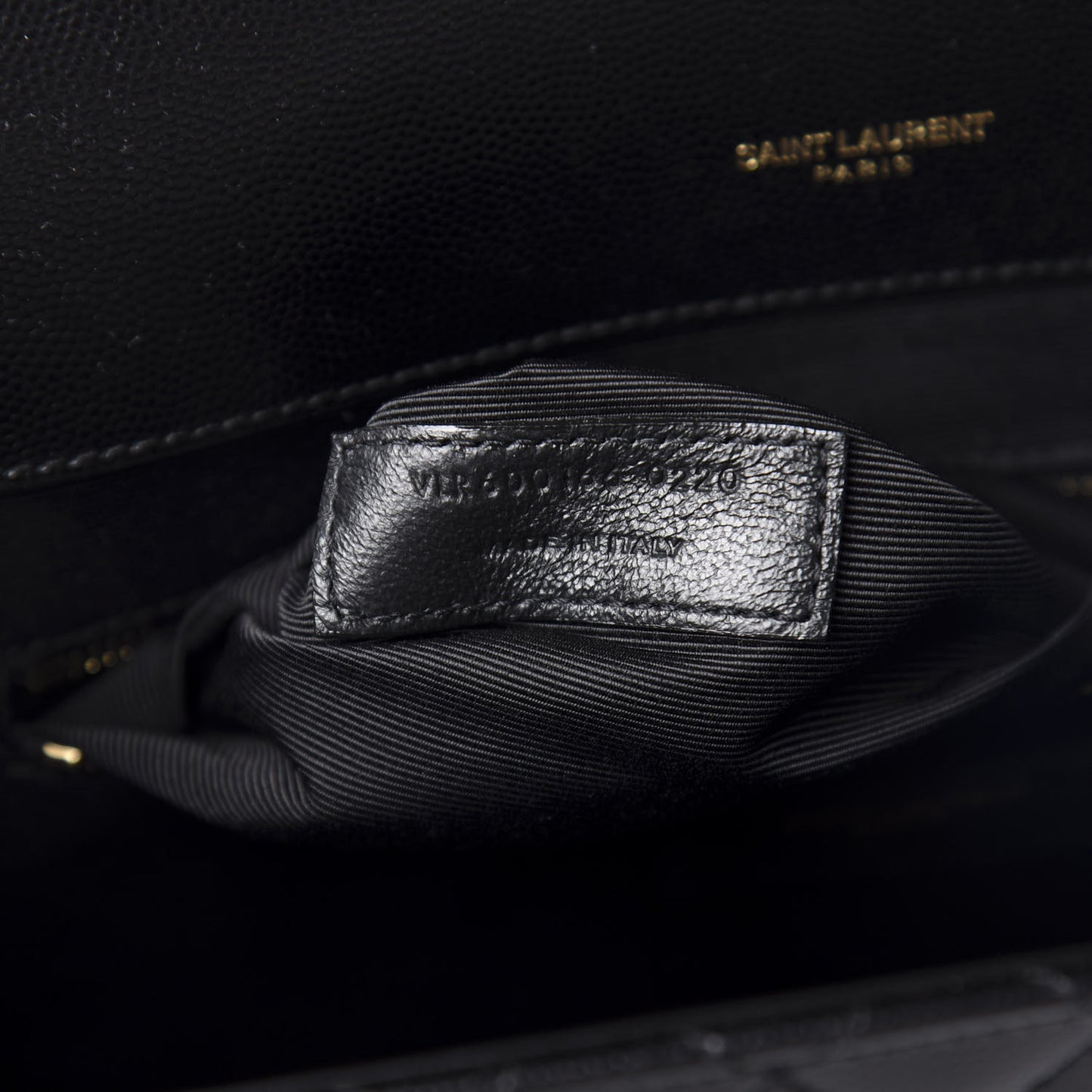 Grain De Poudre Textured Mixed Matelasse Large Triquilt Monogram Satchel Black