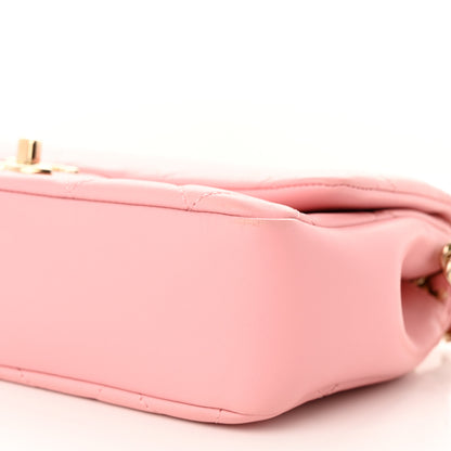 Chanel Lambskin Quilted Resin Bi-Color Chain Flap Bag Pink 10 of 11