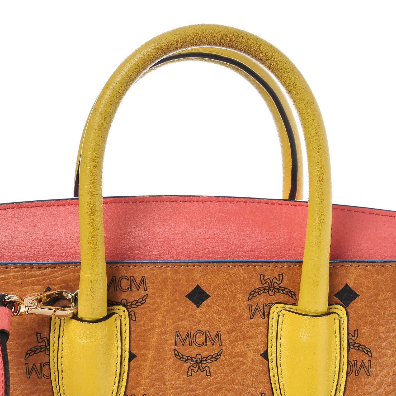MCM Visetos Satchel Cognac Multicolor 17 of 25
