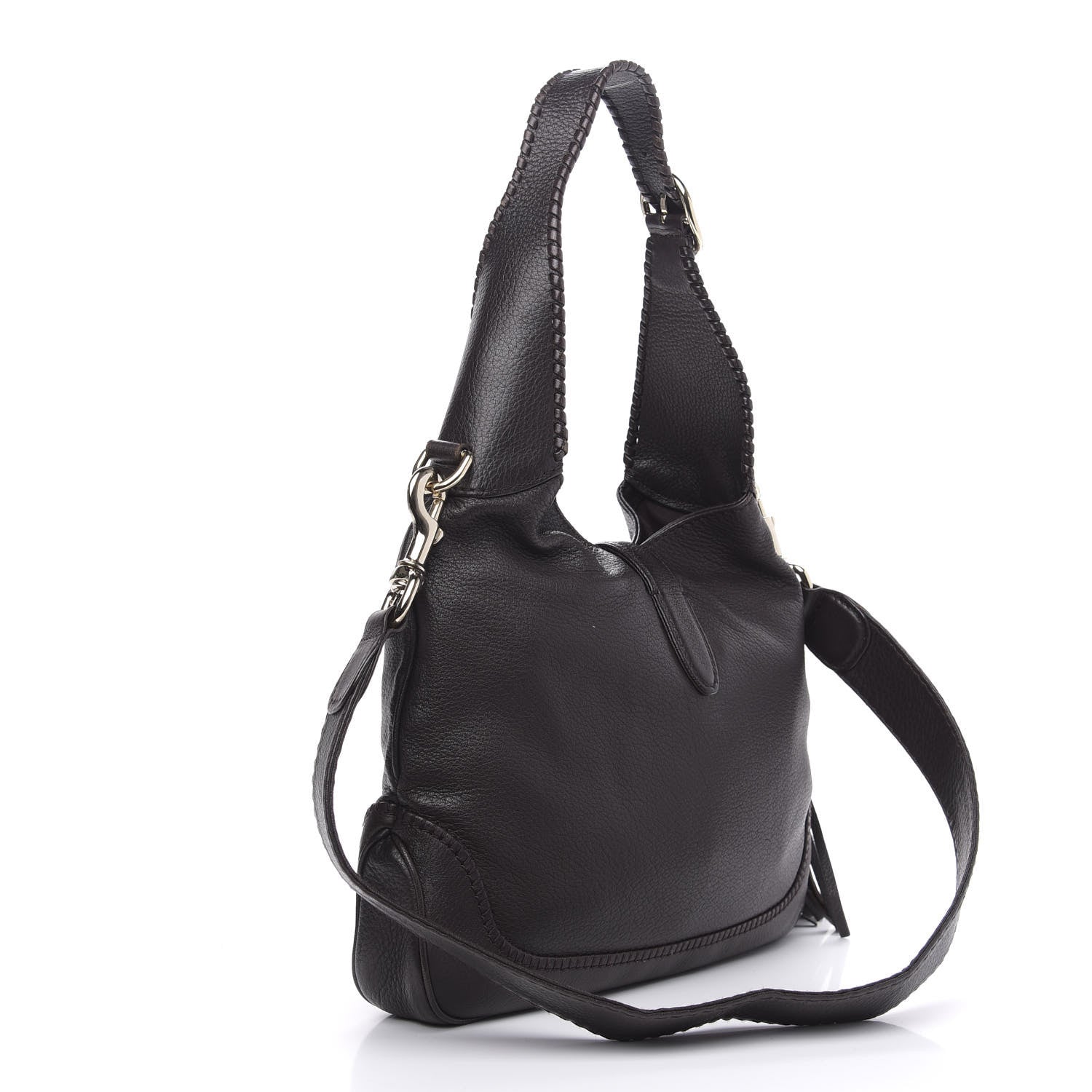 Gucci Calfskin Medium New Jackie Shoulder Bag Dark Brown 4 of 10