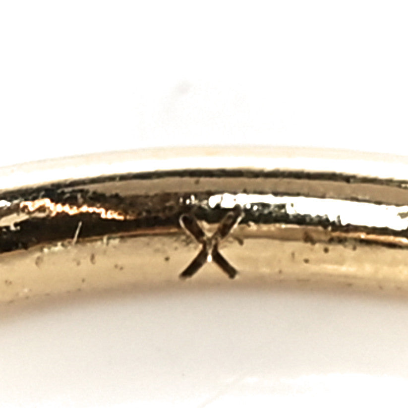 Christian Dior Metal CD Sphere Ring 52 6 Gold Silver 4 of 5