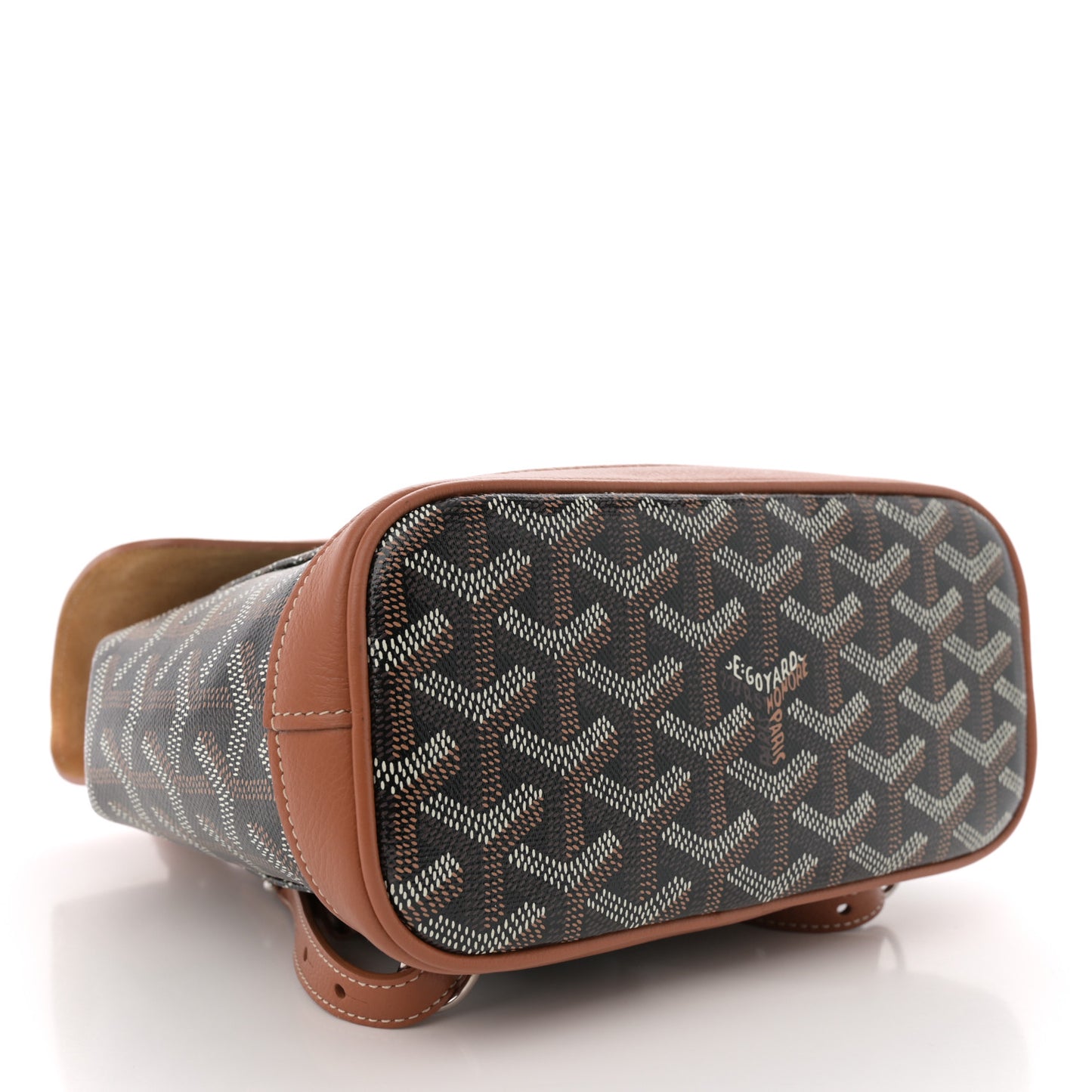 Goyardine Calfskin Mini Alpin Backpack Black Gold
