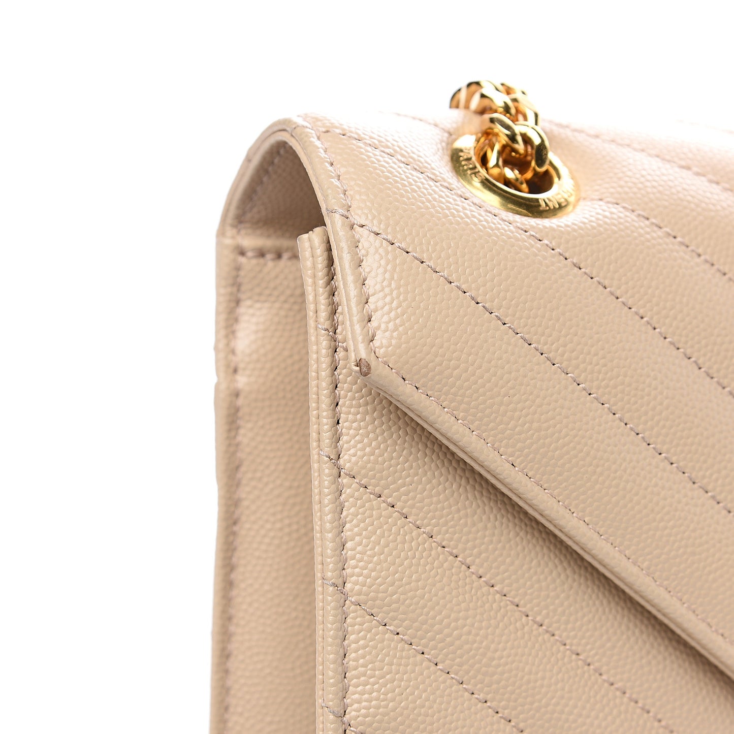 Grain De Poudre Matelasse Chevron Large Monogram Satchel Nude Powder