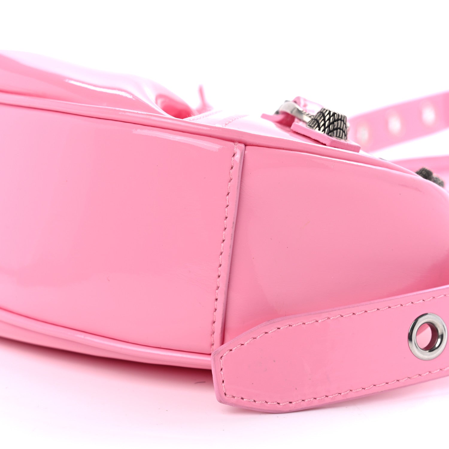 Balenciaga Patent Faux Leather Le Cagole Shoulder Bag XS Sweet Pink 11 of 11