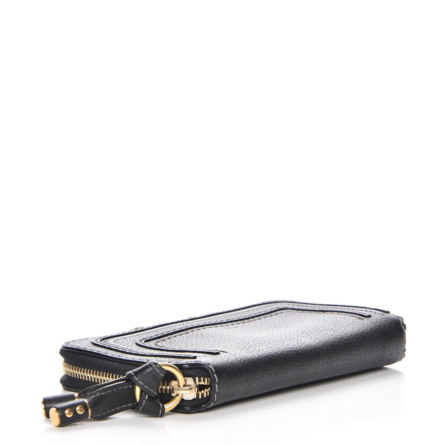Chloe Grained Calfskin Marcie Long Zip Around Wallet Black 4 of 8