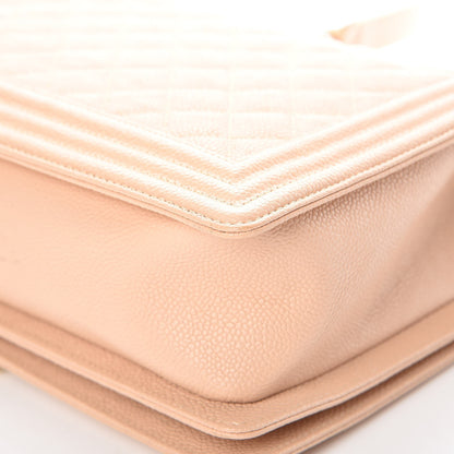 Chanel Caviar Quilted New Medium Boy Flap Beige Clair 10 of 11