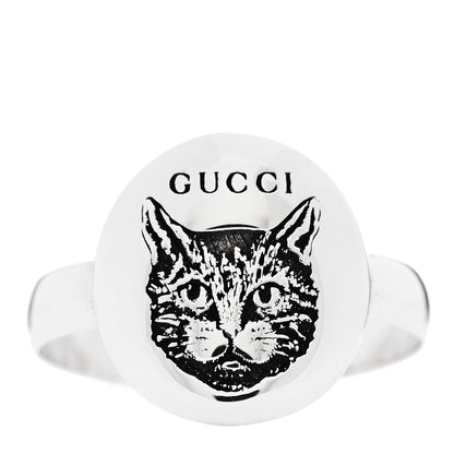 Gucci Sterling Silver Blind for Love Mystic Cat Ring 52 6 1 of 8