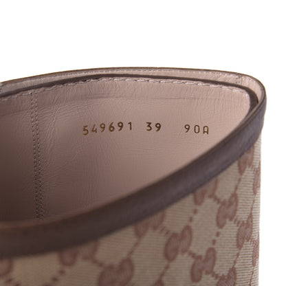 Gucci GG Monogram Calfskin Lola Tall Boots 39 Beige Ruggine Cuir 8 of 9