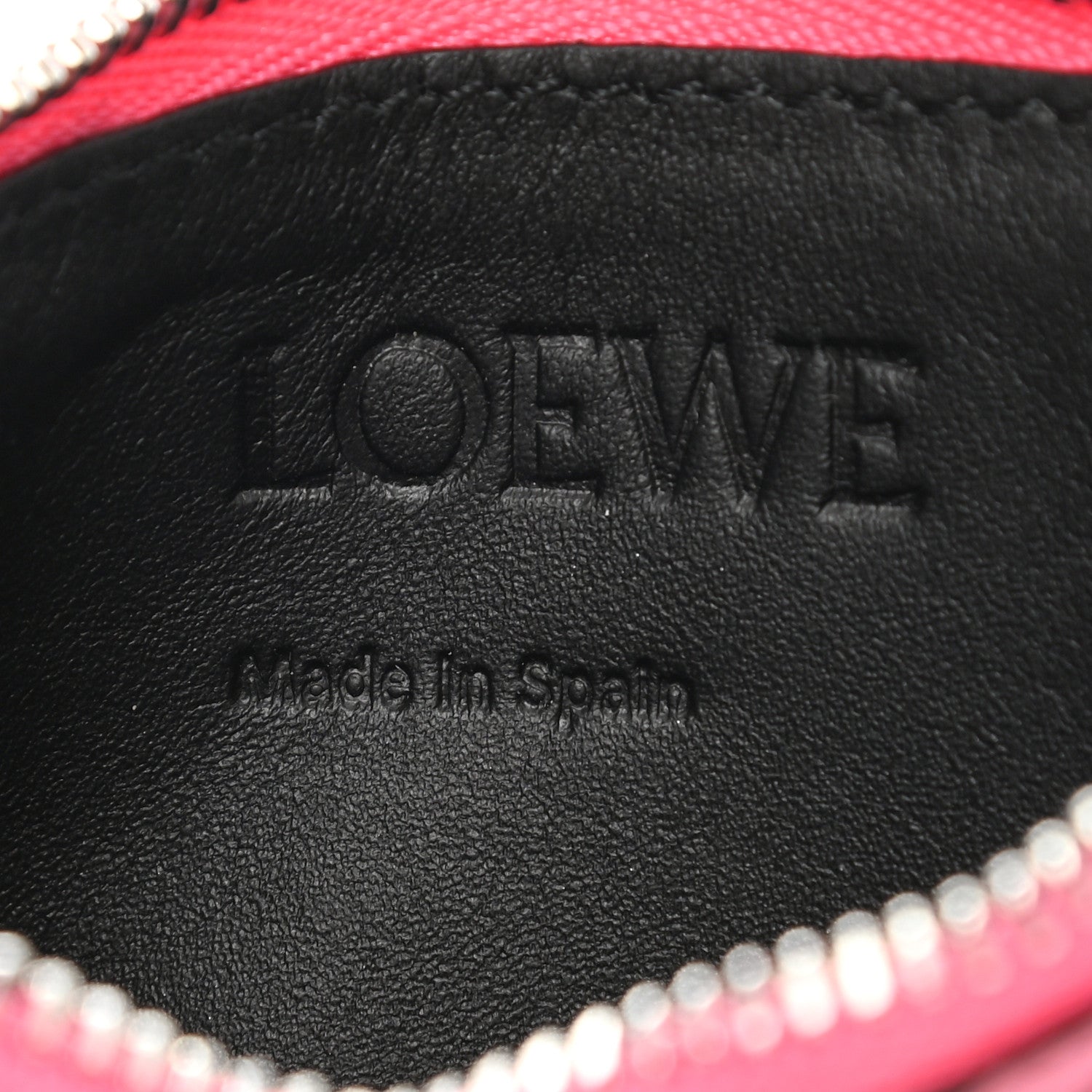 Loewe Calfskin Anagram Coin Card Holder Wild Rose 6 of 7