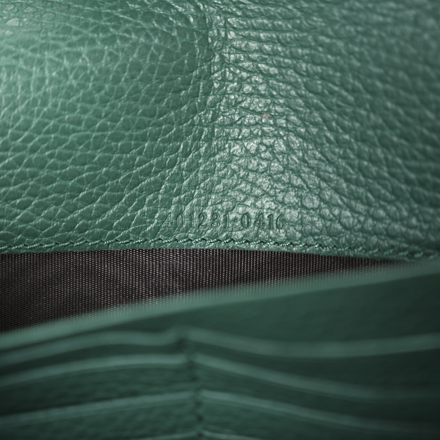 Gucci Calfskin Mini Dionysus Chain Wallet Emerald 7 of 10