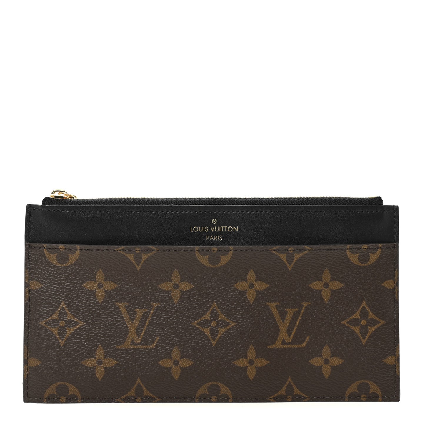 Monogram Slim Purse Black