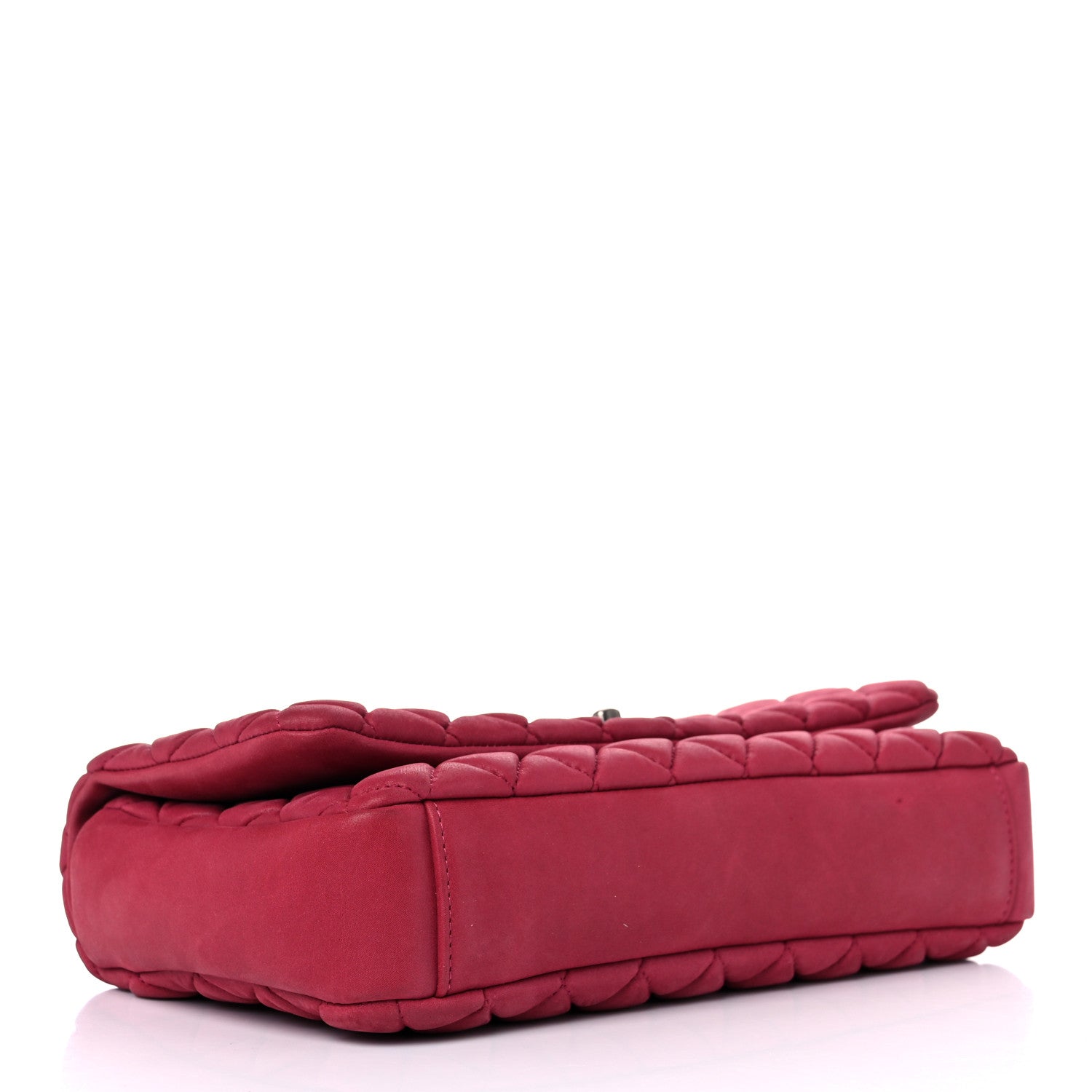 Chanel Iridescent Calfskin Small New Bubble Quilt Flap Fuchsia 4 of 15