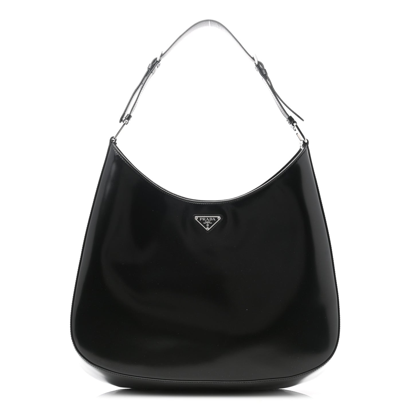 Spazzolato Maxi Cleo Adjustable Strap Shoulder Bag Black